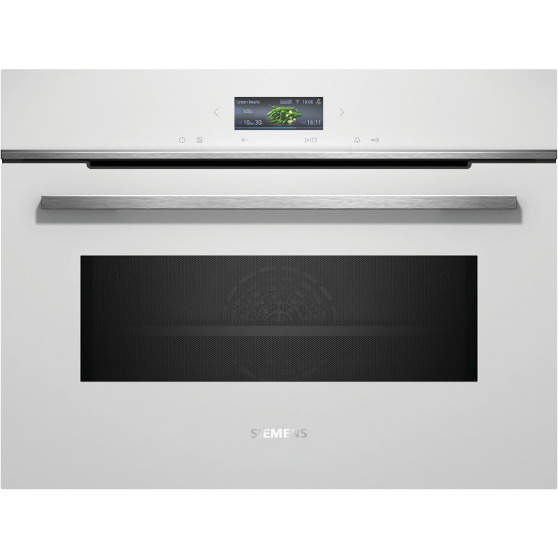 Siemens CM724G1W1, iQ700, Einbau-Kompaktbackofen mit Mikrowellenfunktion, 60 x 45 cm, Weiss