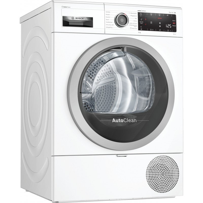 Bosch WTXH7M50CH, Série 8, Sèche-linge à pompe à chaleur, 9 kg