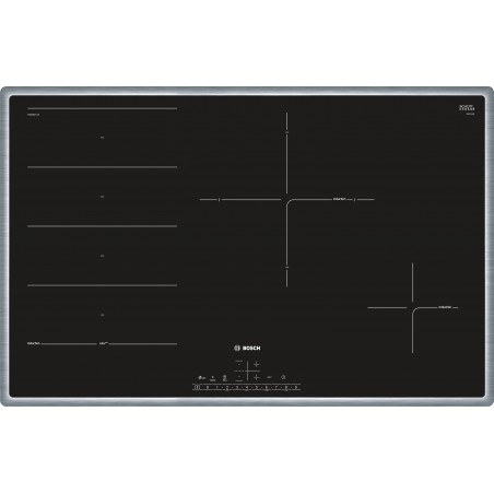 Bosch PXE845FC1E, Serie 6, Induktionskochfeld, 80 cm, Mit Rahmen aufliegend