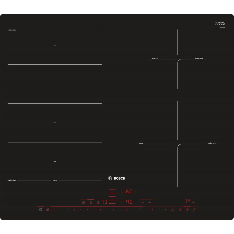 Bosch PXE601DC1E, Serie 8, Induktionskochfeld, 60 cm, flächenbündig