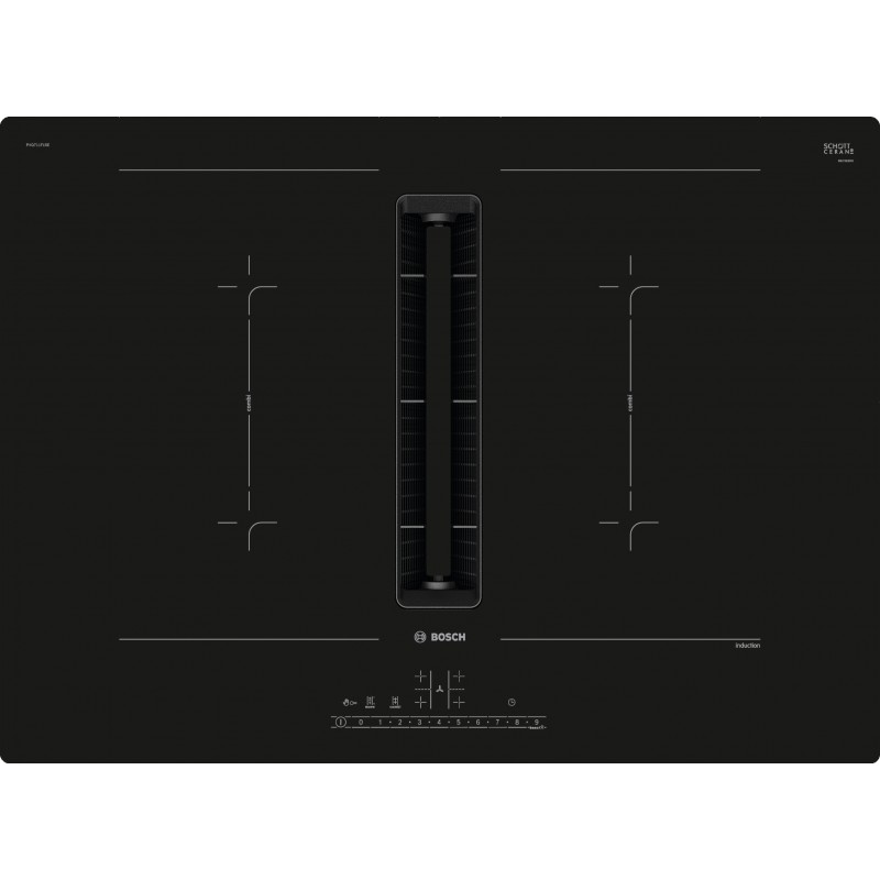 Bosch PVQ711F15E, Série 6, Table de cuisson induction avec hotte aspirante intégrée, 70 cm, sans cadre