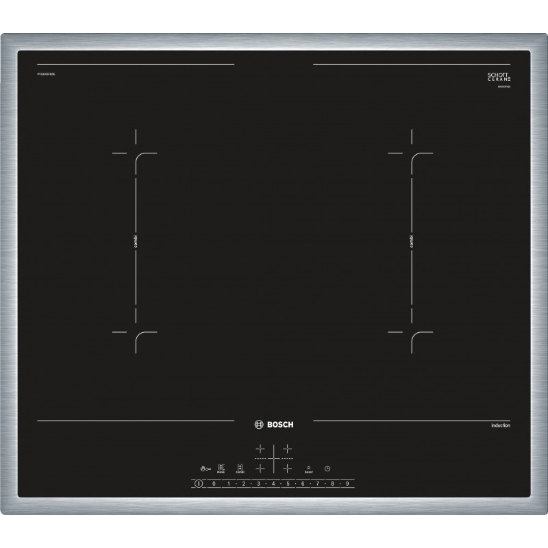 Bosch PVQ645FB5E, Série 6, Table de cuisson à induction, 60 cm, avec cadre