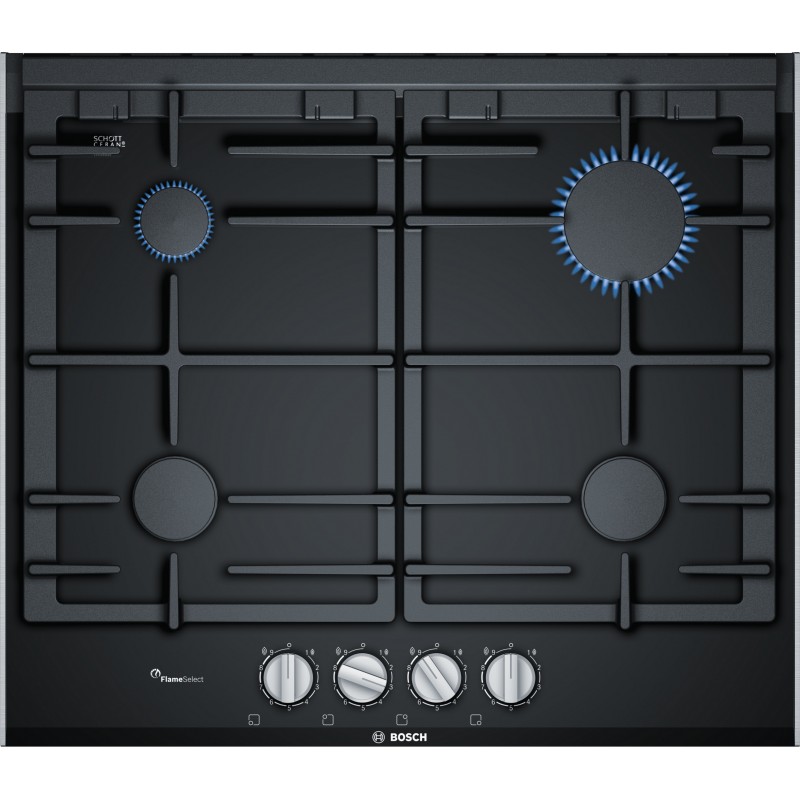 Bosch PRP6A6B70D, Série 8, Table de cuisson à gaz, 60 cm, Vitrocéramique