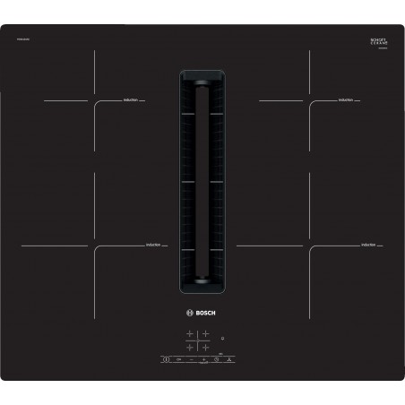 Bosch PIE601B15E, Série 4, Table de cuisson induction avec hotte aspirante intégrée, 60 cm, design affleuré