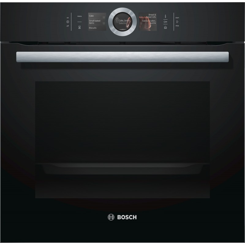 Bosch HSG636BB1, Serie 8, Einbau Dampfbackofen, 60 x 60 cm, Schwarz, HSG636BB1