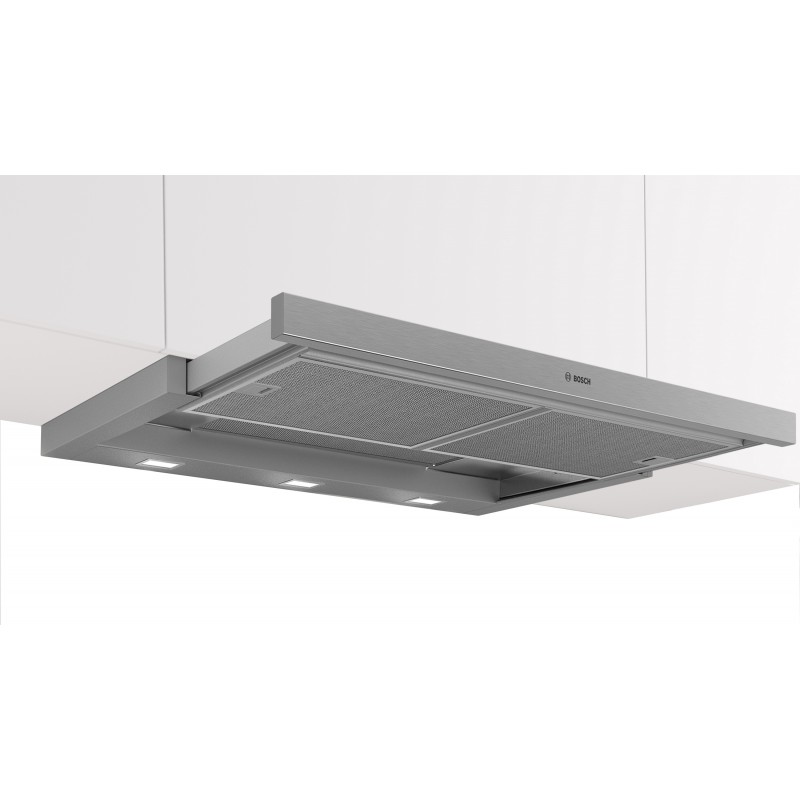 Bosch DFS097A51, Série 4, Hotte télescopique, 90 cm, Argent métallisé, bandeau frontal en option