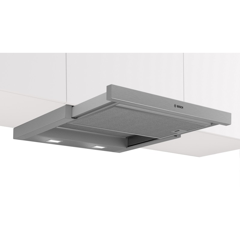 Bosch DFS067A51C, Série 4, Hotte télescopique, 60 cm, Argent métallisé, bandeau frontal en option