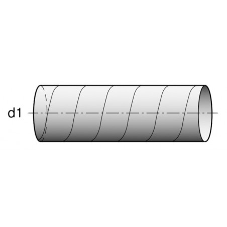 V-ZUG Spiralfalzrohr, Durchm. 125 mm, 3 Meter (H42028)