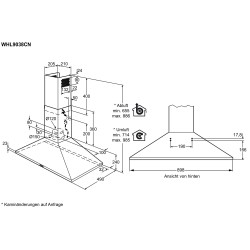 Electrolux WHL9038CN, Hotte design murale