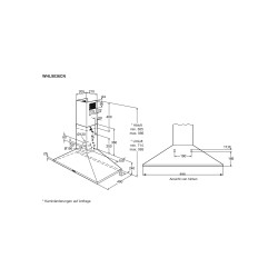 Electrolux WHL9038CN, Hotte design murale