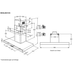 Electrolux WHGL9031CN, Hotte design murale