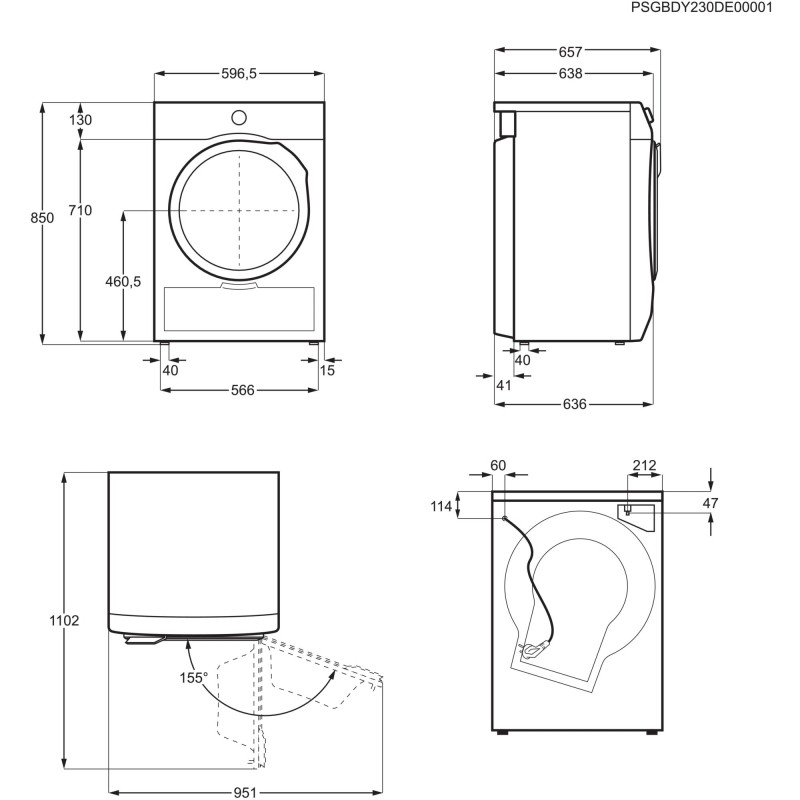 Electrolux TWGL3E501, Trockner