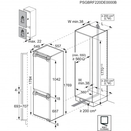 Electrolux IK2540BZR, Kühl-/Gefrierkombination