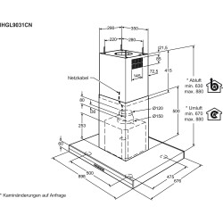 Electrolux IHGL9031CN, Inselhaube