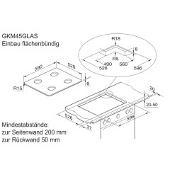 Electrolux GKM45GLAS, Cuisinières encastrables au gaz