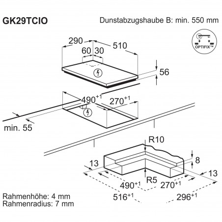 Electrolux GK29TCIO, Induktions-Kochfeld