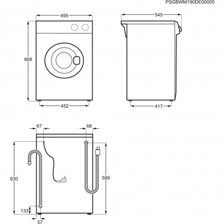 Electrolux EWC1352, Lave-linge