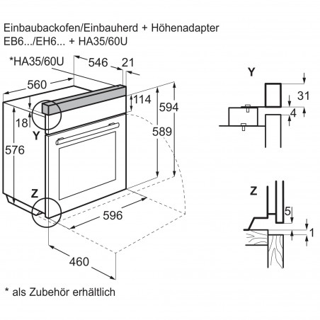 Electrolux EH6L40XWE, Cuisinière encastrable