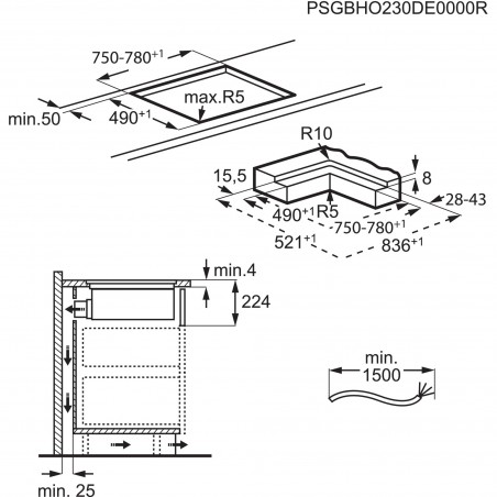 Electrolux DMGL8322UO, ComboHob