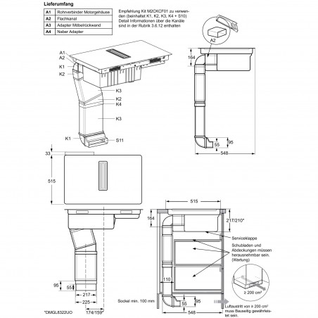 Electrolux DMGL8322UO, Kochfelddunstabzug