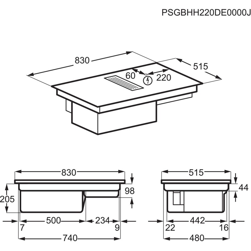 Electrolux DMGL8322UO, ComboHob