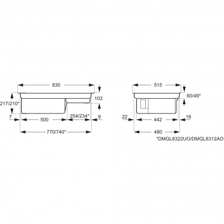 Electrolux DMGL8312AO, Kochfelddunstabzug