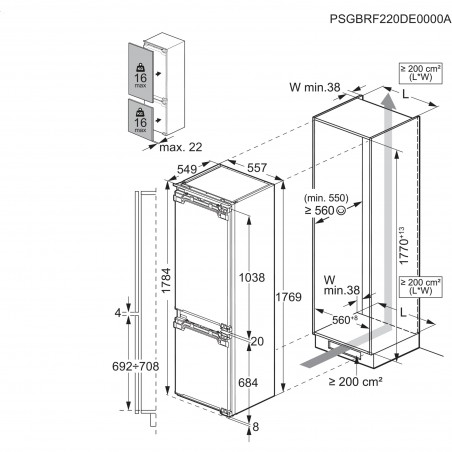 AEG AIK2650R, Kühl-/Gefrierkombination