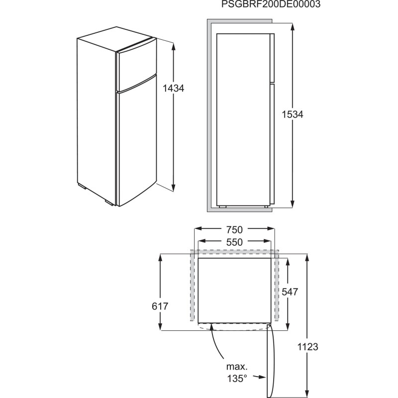 AEG ADT2304, Kühl-/Gefrierkombination