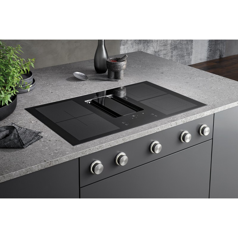 Berbel BKA 90 DLI circuit fermé avec Permalyt, Plan cuisson aspirant induction Downline Infinity (4013480-500)