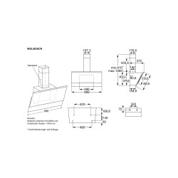 Electrolux WOL9038CN Wandhaube, Schwarz