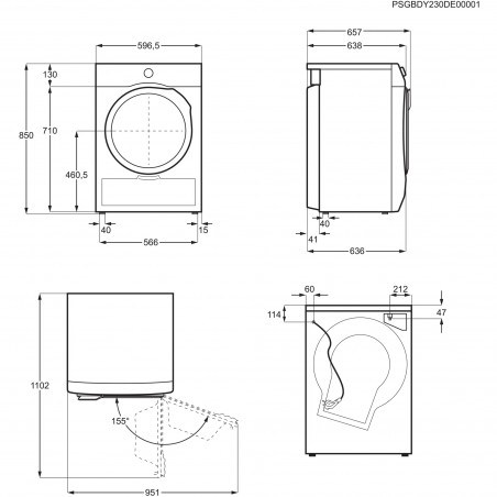 Electrolux TWGL3E501, Trockner