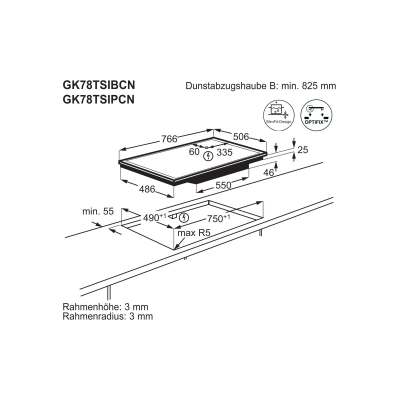 Electrolux GK78TSIPCN, Induktions-Kochfeld