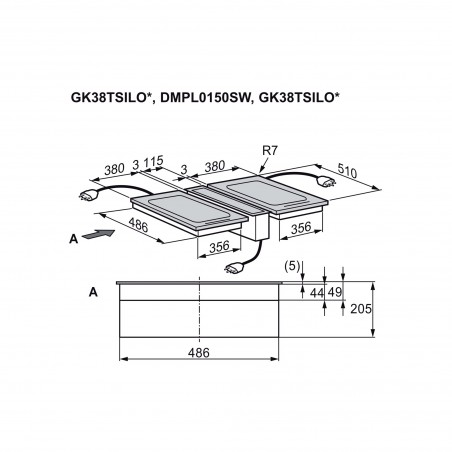 Electrolux GK38TSILO, Plan de cuisson à induction