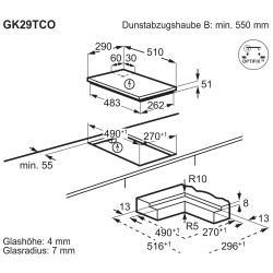 Electrolux GK29TCO, Glaskeramik-Kochfeld