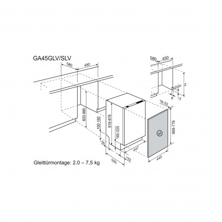 Electrolux GA45GLV, Lave-vaisselle