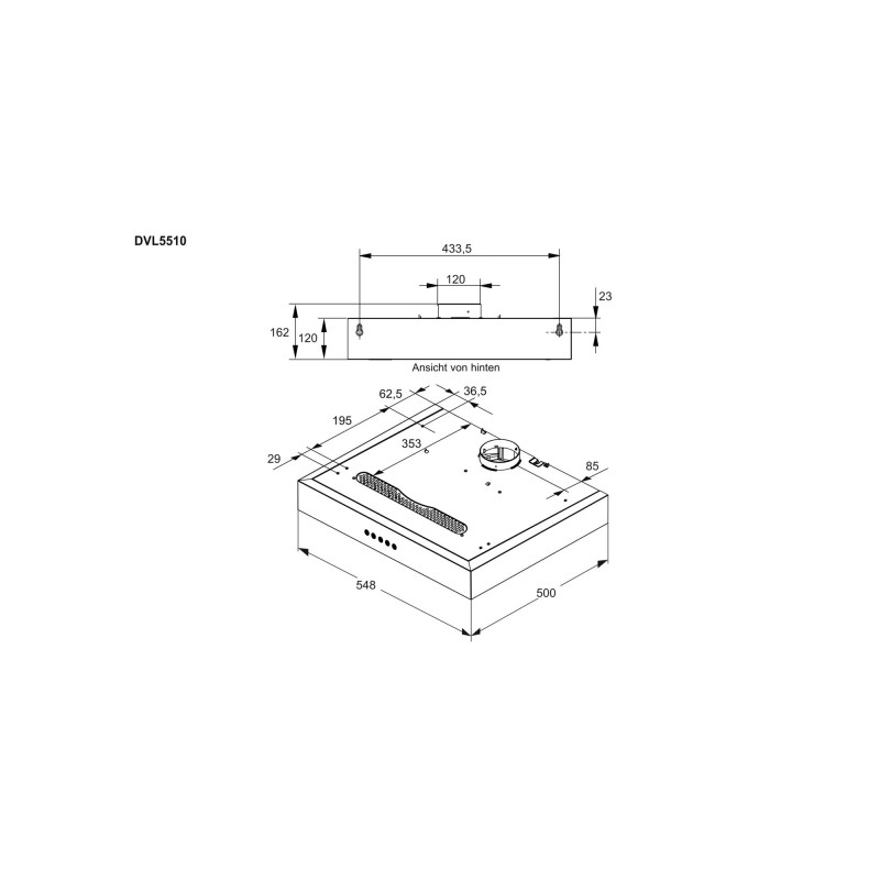 Electrolux DVL5510CN, Hottes encastrables