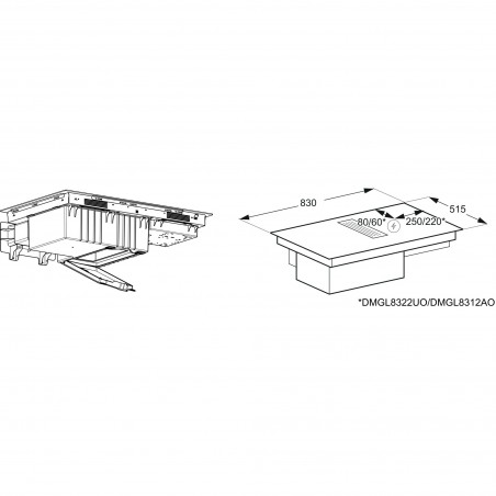 Electrolux DMGL8322UO, ComboHob