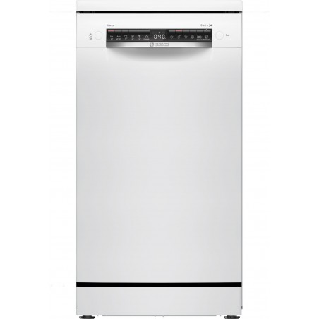 Bosch SPS4HKW49E, Serie 4, Freistehender Geschirrspüler, 45 cm, weiss