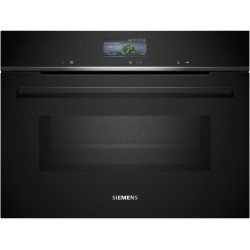 Siemens CM776GKB1, iQ700, Einbau-Kompaktbackofen mit Mikrowellenfunktion, 60 x 45 cm, Schwarz