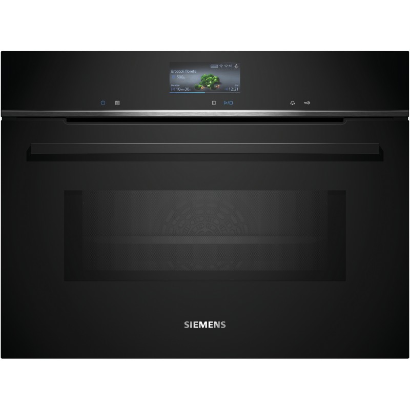 Siemens CM776GKB1, iQ700, Einbau-Kompaktbackofen mit Mikrowellenfunktion, 60 x 45 cm, Schwarz