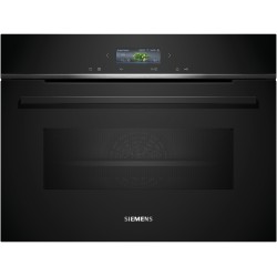 Siemens CM724G1B1, iQ700, Einbau-Kompaktbackofen mit Mikrowellenfunktion, 60 x 45 cm, Schwarz